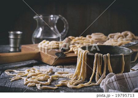 Fresh homemade pasta pici Fresh homemade pasta pici 19795713