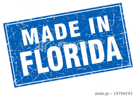 Florida blue square grunge made in stamp Florida blue square grunge made in stamp 19799295