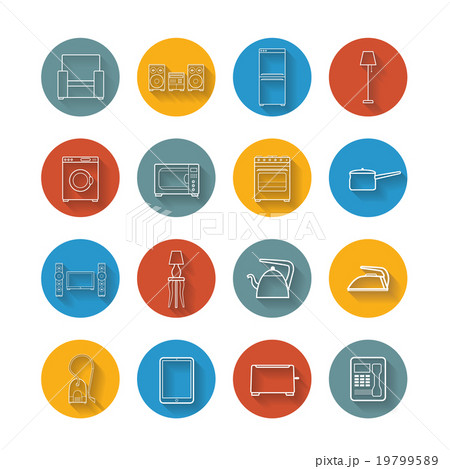 Set flat icons of house appliance 19799589