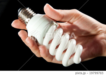 energy saving lightbulb in hand energy saving lightbulb in hand 19799783