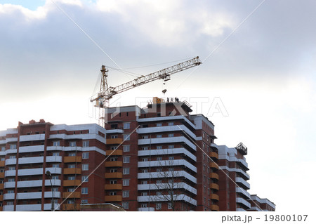 construction crane high-rise building construction crane high-rise building 19800107