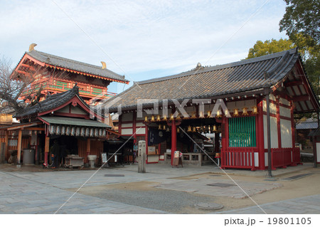 大阪 四天王寺 亀井堂の写真素材