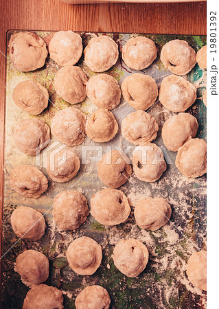 Russian dumplings made by hands are preparing for Russian dumplings made by hands are preparing for 19801392