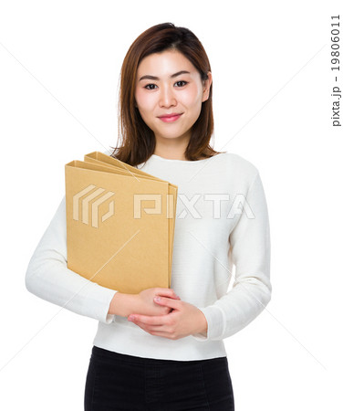 Young Woman hold with folder 19806011