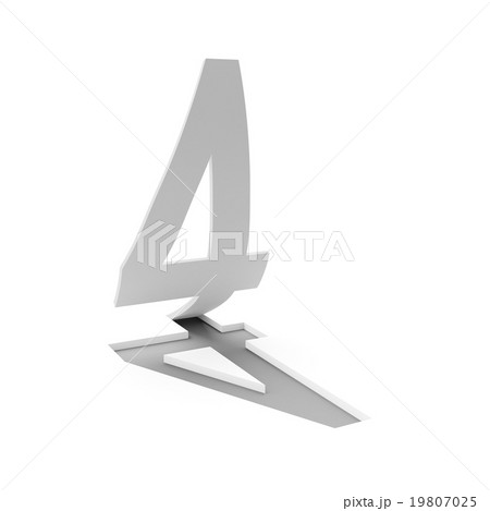 Number four, 3d render 19807025