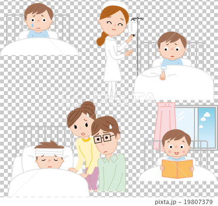 子供の怪我・病気　入院　回復 19807379