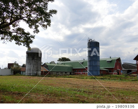 北海道 十勝地方 牧場のある風景 北海道 十勝地方 牧場のある風景 19809336
