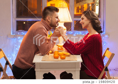 Portrait of romantic couple at Valentine's Day 19809420