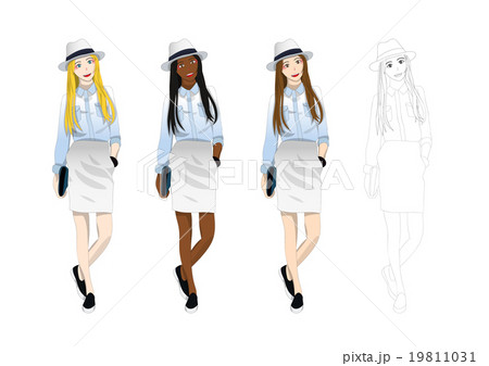 Woman Fashion with Panama Hat 19811031