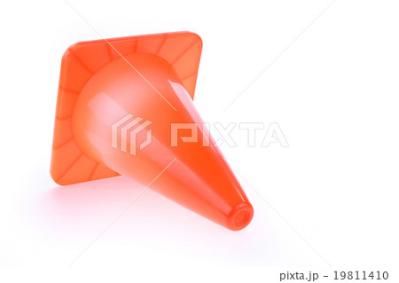 orange cone used warning sign under construction 19811410