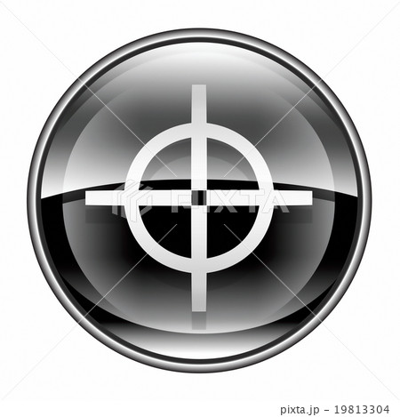 target icon black, isolated on white background. 19813304