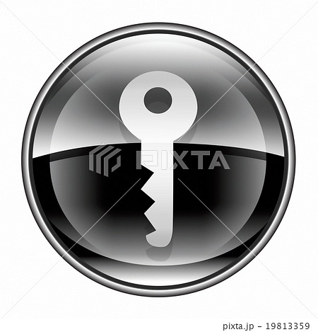 Key icon black, isolated on white background 19813359