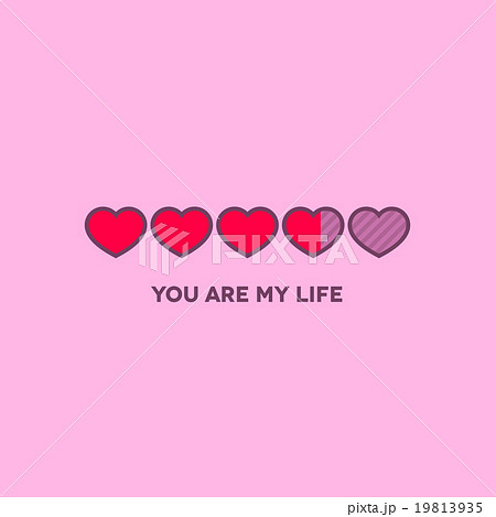 Valentine's Day status bar with flat hearts 19813935
