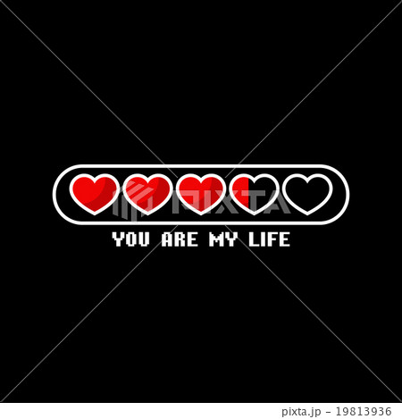 Valentine's Day status bar with flat hearts 19813936