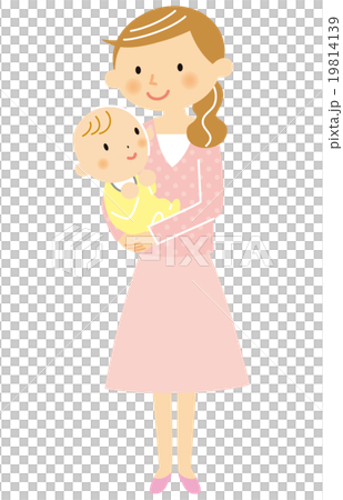 お母さん　赤ちゃん抱っこ 19814139
