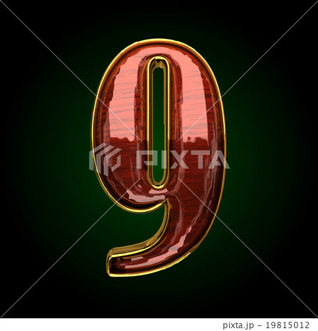 9 vector golden letter with red wood 19815012