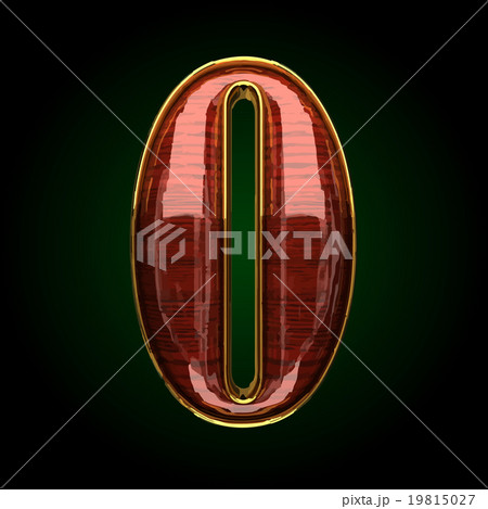 o vector golden letter with red wood 19815027