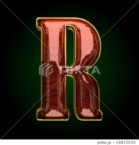 r vector golden letter with red wood r vector golden letter with red wood 19815030
