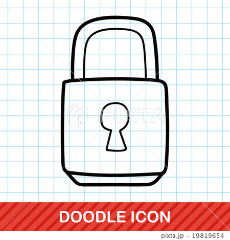 lock doodle lock doodle 19819654