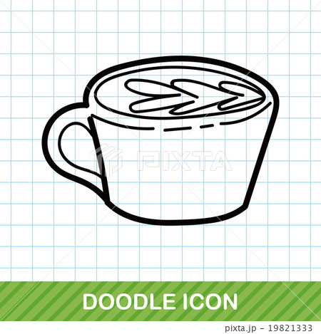 hot coffee color doodleのイラスト素材 [19821333] - PIXTA