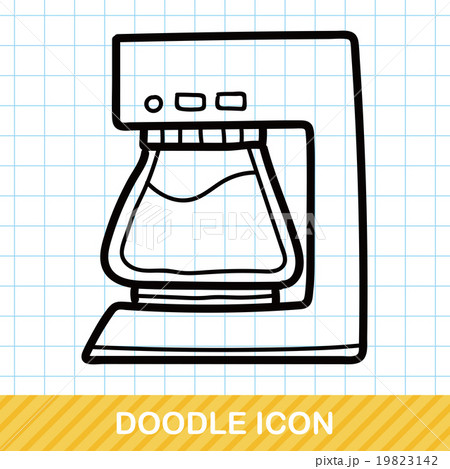 coffee machine color doodle 19823142