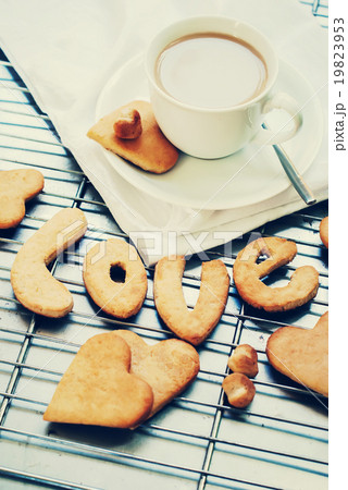 Cookies Hearts and Letter Love. Valentine's day Cookies Hearts and Letter Love. Valentine's day 19823953