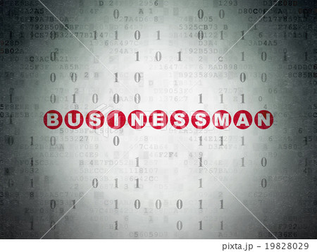 Business concept: Businessman on Digital Paper Business concept: Businessman on Digital Paper 19828029