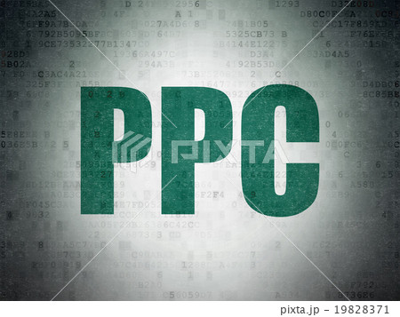 Marketing concept: PPC on Digital Paper background Marketing concept: PPC on Digital Paper background 19828371