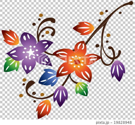 沖縄の伝統工芸琉球紅型のデザイン 沖縄の伝統工芸琉球紅型のデザイン 19828948