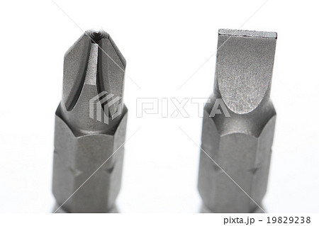 screwdriver bit on white background 19829238