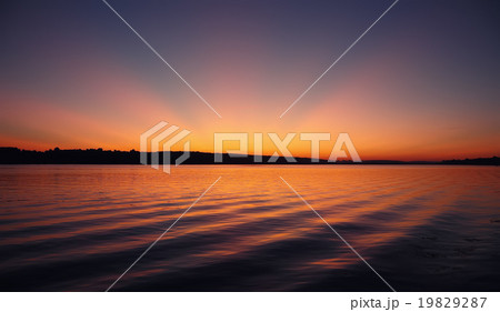 Sunset on the lake 19829287