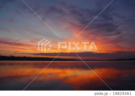 Sunset on the lake 19829361