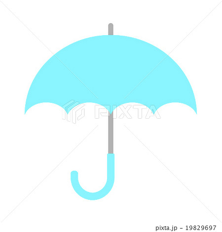 水色の傘のイラスト素材