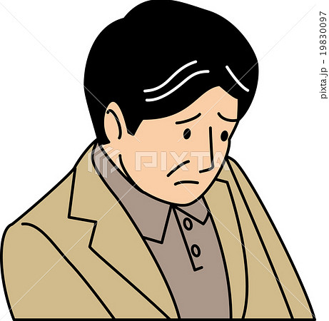 悩む５０代男性 19830097