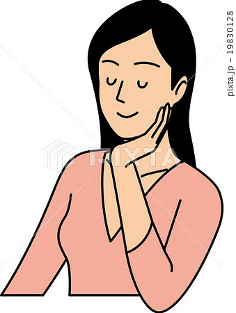 目を閉じて考える２０代女性 19830128