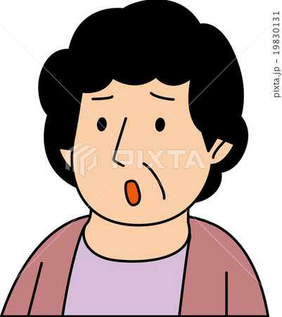 不安な表情をする６０代女性 19830131