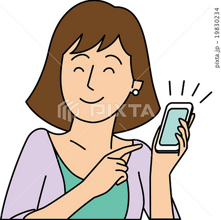 スマホを見せる笑顔の２０代女性 19830234