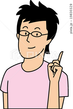 ポイントを指す２０代男性 19830329