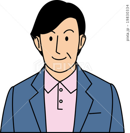 微笑む50代男性のイラスト素材 微笑む50代男性のイラスト素材