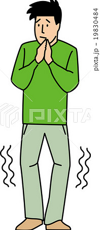 震える20代男性 震える20代男性 19830484