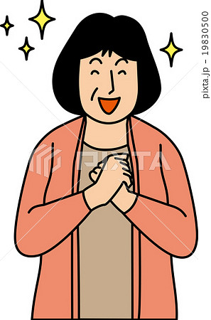喜ぶ６０代女性 19830500