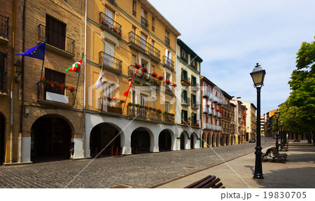 Day view of street in Estella-Lizarra. Navarre 19830705