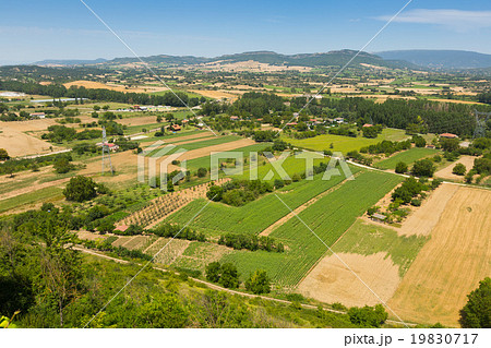 View down the hill at fields View down the hill at fields 19830717