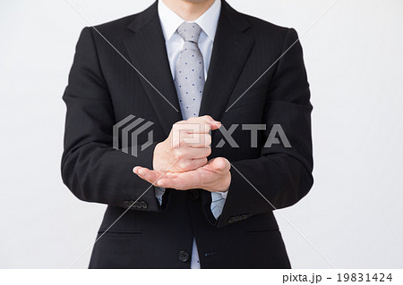 ビジネスマン　顔無しボディパーツ　ひらめき 19831424