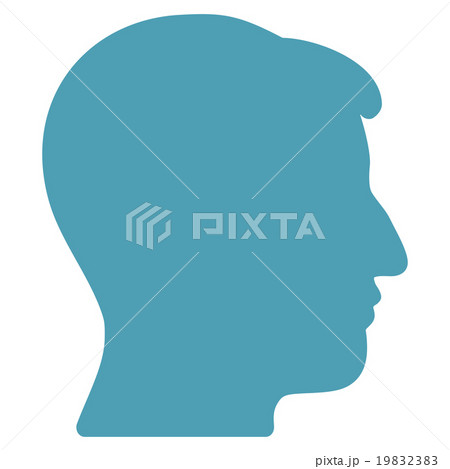 Man Head Flat Icon Man Head Flat Icon 19832383