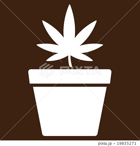 Cannabis Pot Vector Icon 19835271