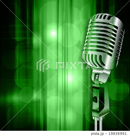 abstract grunge background with retro microphone 19836991