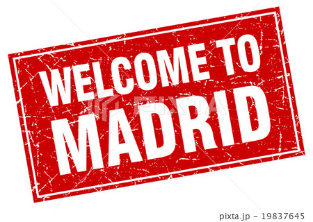 Madrid red square grunge welcome to stamp Madrid red square grunge welcome to stamp 19837645