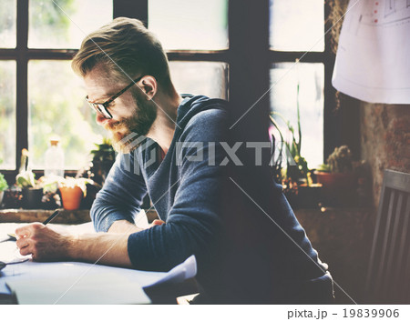 Businessman Determine Ideas Writing Working Concept 19839906