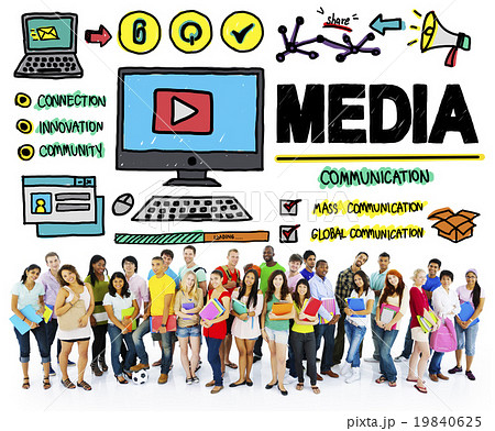 Media Devices Mess Communication Multimedia Concept 19840625